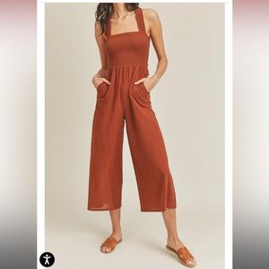 NWT LUSH Open Back Tie Jumpsuit - Size XS
